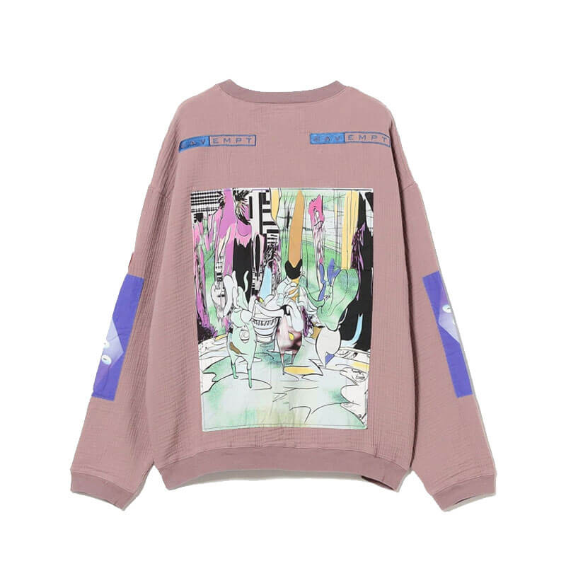 CRV Gauze Crew Neck Sweater - Purple - THEROOM | Streetwear 