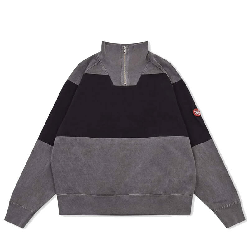 CAV EMPT Overdye Stripe Half Zip Sweatshirt