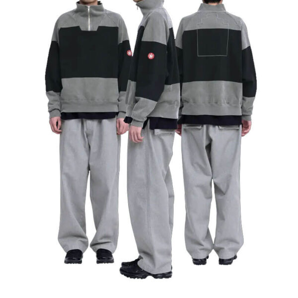 CAV EMPT Overdye Stripe Half Zip Sweatshirt