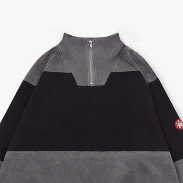 CAV EMPT Overdye Stripe Half Zip Sweatshirt