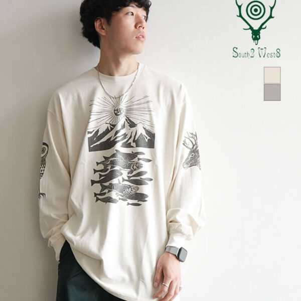 SOUTH2 WEST8 x F. KITAMURA LS Tee - Natural