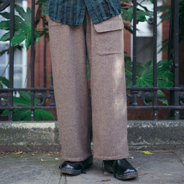 SOUTH2 WEST8 String Balloon Tweed Pant - Brown