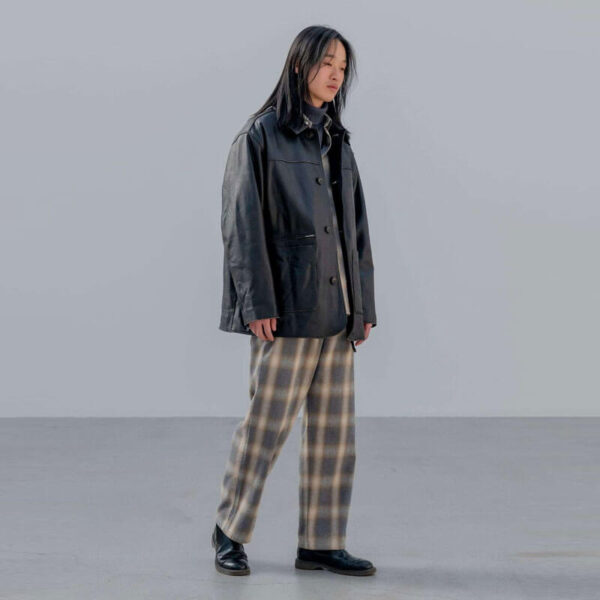 UNIFORM EXPERIMENT Leather Car Coat