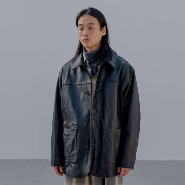 UNIFORM EXPERIMENT Leather Car Coat