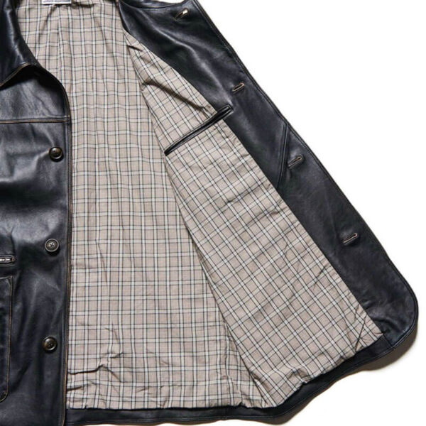 UNIFORM EXPERIMENT Leather Car Coat