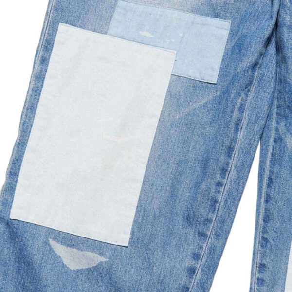UNIFORM EXPERIMENT Parchworked Wide-Fit Jeans