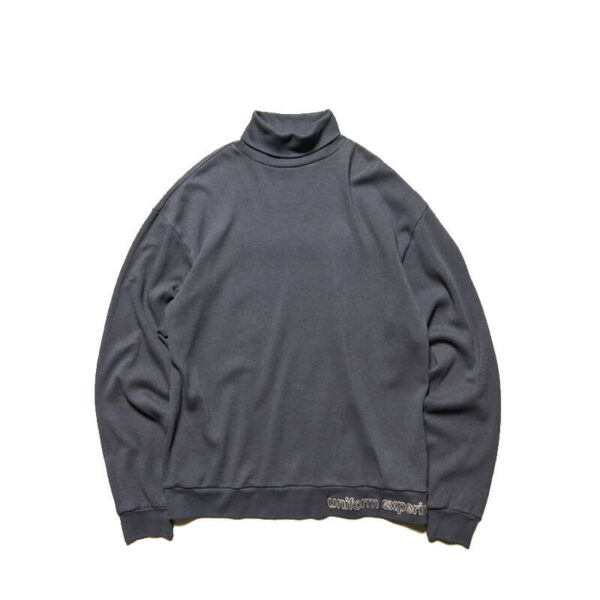 UNIFORM EXPERIMENT Waffle Highneck Top - Charcoal