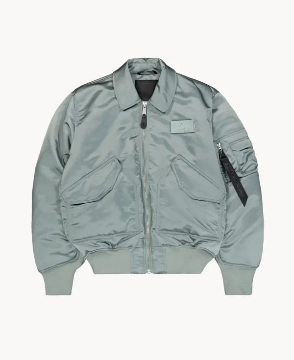 ALPHA INDUSTRIES UV CWU-45P Base UV Loose Bomber Jacket Silver Blue