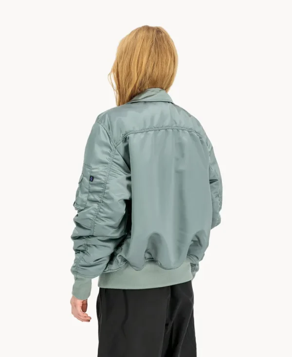 ALPHA INDUSTRIES UV CWU-45P Base UV Loose Bomber Jacket Silver Blue