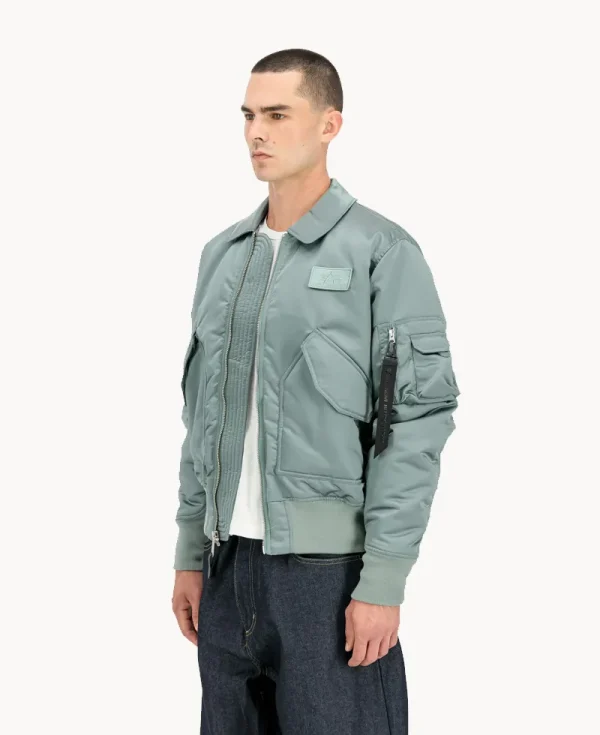 ALPHA INDUSTRIES UV CWU-45P Base UV Loose Bomber Jacket Silver Blue
