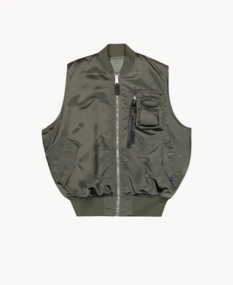 ALPHA INDUSTRIES UV MA-1 Base UV Loose Vest Vintage Green ALPHA INDUSTRIES UV MA-1 Base UV Loose Vest Vintage Green