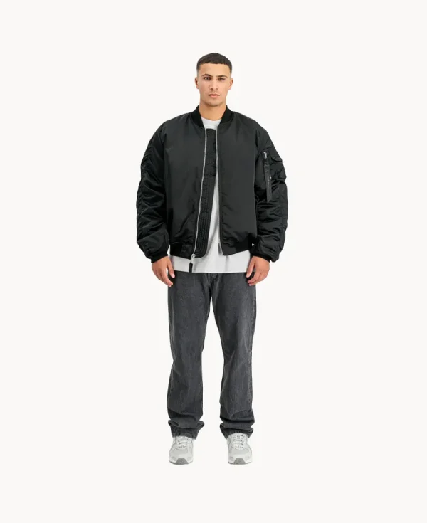 ALPHA INDUSTRIES UV MA-1 UV Oversized Bomber Jacket Black