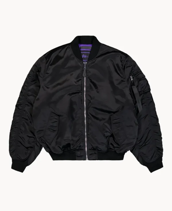 ALPHA INDUSTRIES UV MA-1 UV Oversized Bomber Jacket Black