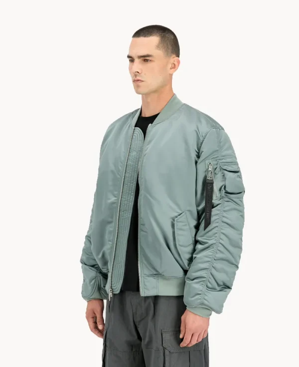 ALPHA INDUSTRIES UV MA-1 UV Oversized Bomber Jacket Silver Blue