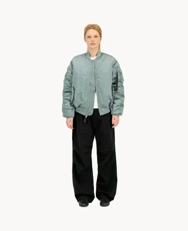 ALPHA INDUSTRIES UV MA-1 UV Oversized Bomber Jacket Silver Blue