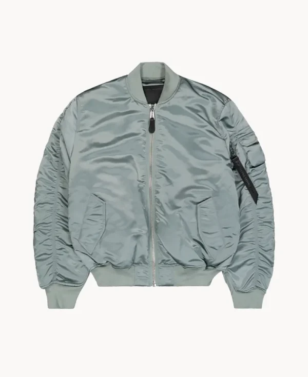 ALPHA INDUSTRIES UV MA-1 UV Oversized Bomber Jacket Silver Blue