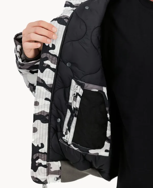ALPHA INDUSTRIES V N-2B Base Camo UV Oversized Winter Jacket Snowdrift Woodland