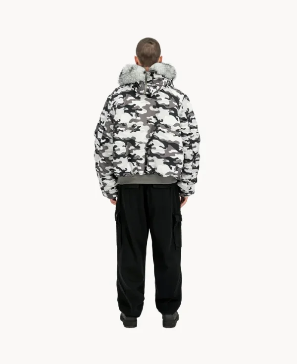 ALPHA INDUSTRIES V N-2B Base Camo UV Oversized Winter Jacket Snowdrift Woodland