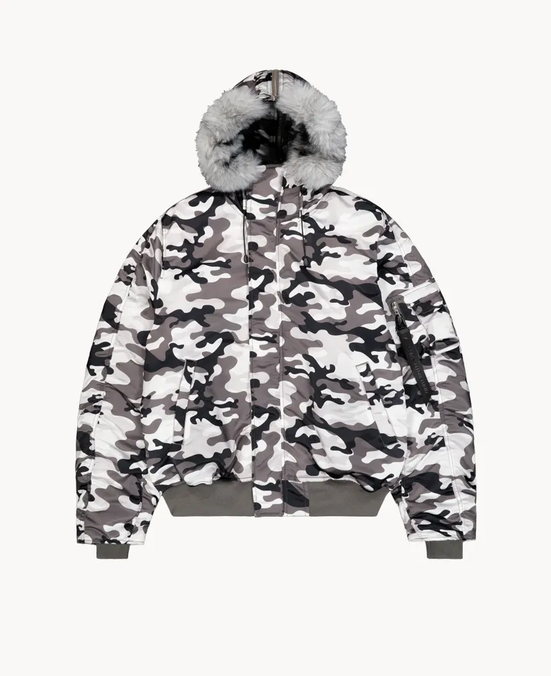 ALPHA INDUSTRIES V N-2B Base Camo UV Oversized Winter Jacket Snowdrift Woodland ALPHA INDUSTRIES V N-2B Base Camo UV Oversized Winter Jacket Snowdrift Woodland