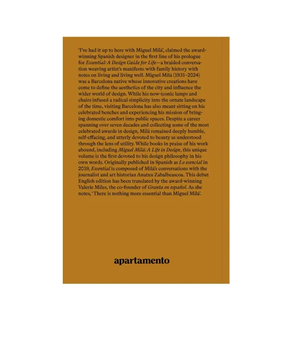 APARTAMENTO Miguel Milá – A Life in Design (reprint)