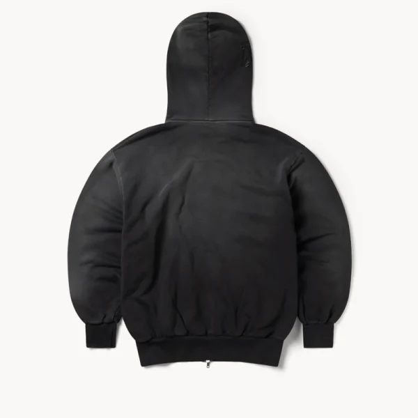 ARIES ARISE Aged Gothic Zip Through Hoodie – Black