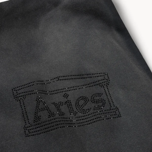 ARIES ARISE Aged Gothic Zip Through Hoodie – Black