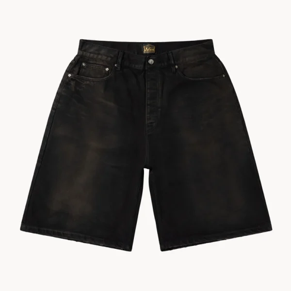 ARIES ARISE Distressed Wide Leg Short – Brown