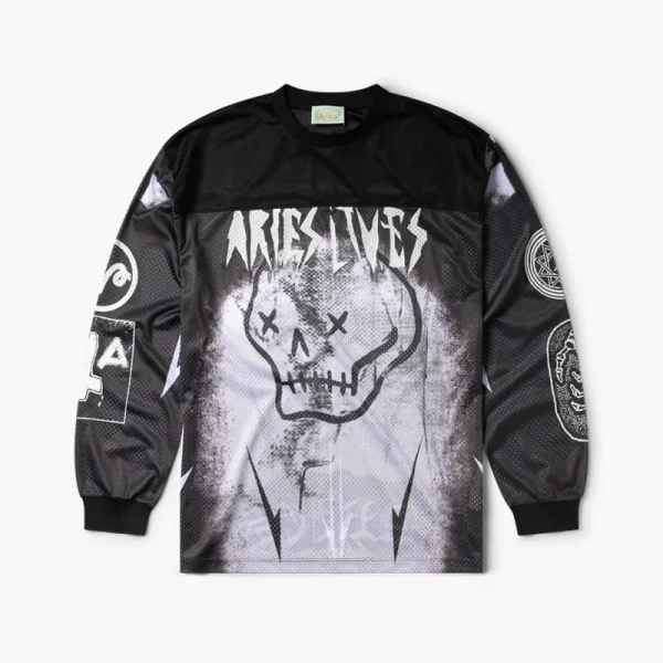 ARIES ARISE Metal Airtex LS Tee – Black