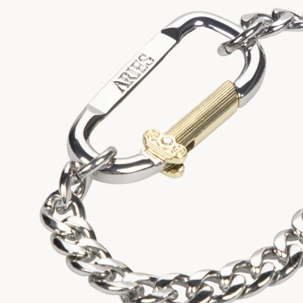 ARIES ARISE Mini Carabiner Chain Bracelet – Silver