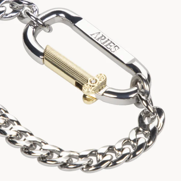 ARIES ARISE Mini Carabiner Chain Bracelet – Silver