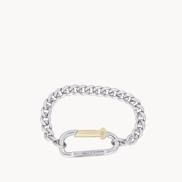 ARIES ARISE Mini Carabiner Chain Bracelet – Silver