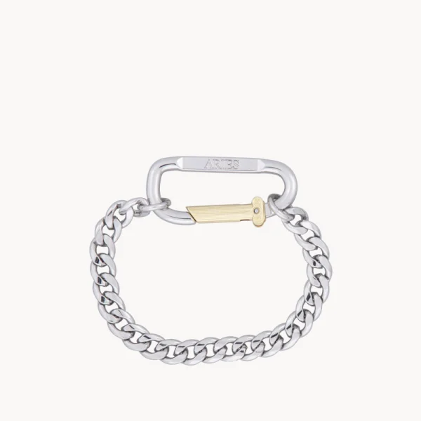 ARIES ARISE Mini Carabiner Chain Bracelet – Silver