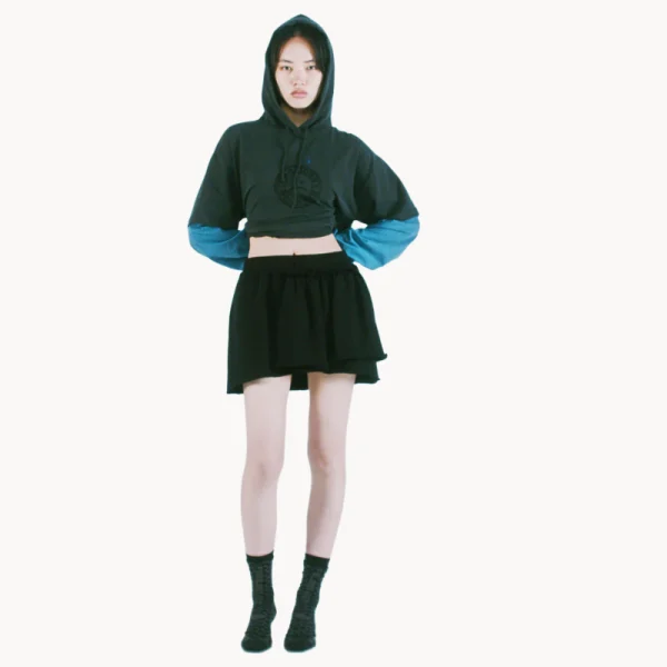 ARIES ARISE Premium Temple Rara Mini Sweatskirt – Black