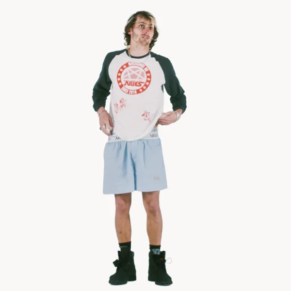 ARIES ARISE Stripe Poplin Classic Boxer Shorts – Blue