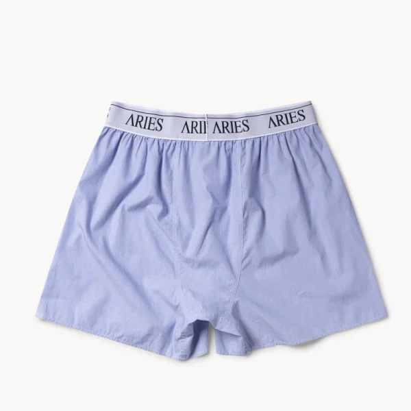 ARIES ARISE Stripe Poplin Classic Boxer Shorts – Blue
