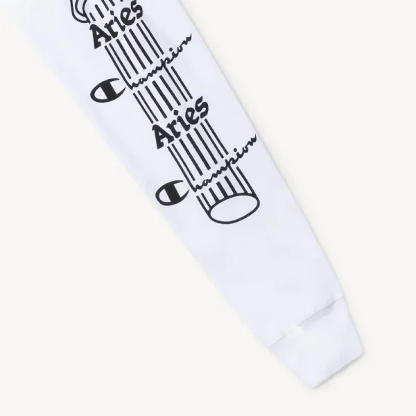 ARIES x CHAMPION Sponsor LS Tee - White