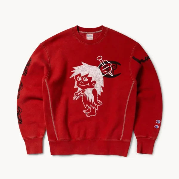 ARIES x CHAMPION Worry Sweat - Red