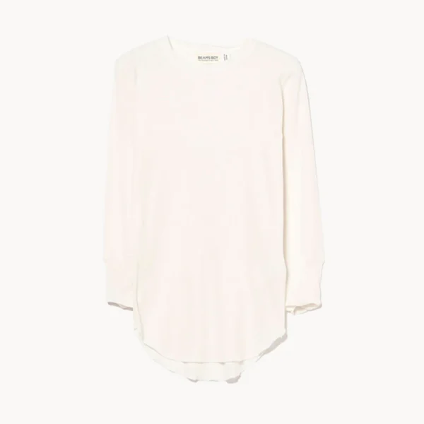 BEAMS BOY BEAMS BOY Rib Crewneck 34 T-shirt – Ivory