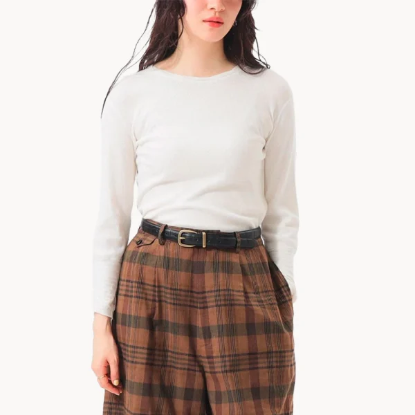 BEAMS BOY BEAMS BOY Rib Crewneck 34 T-shirt – Ivory