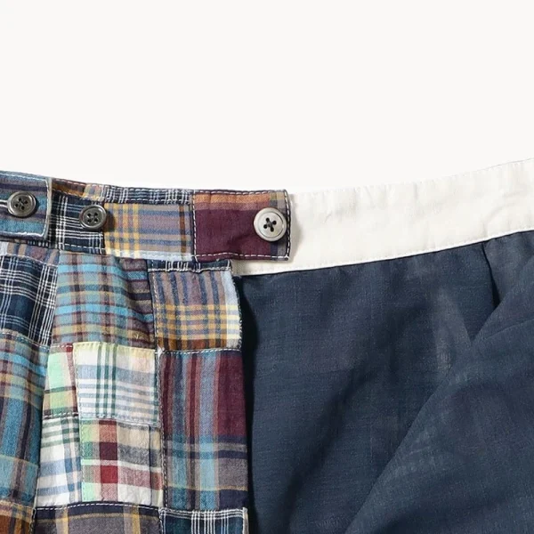 BEAMS BOY BOY Patchwork Skirt – Blue Multi