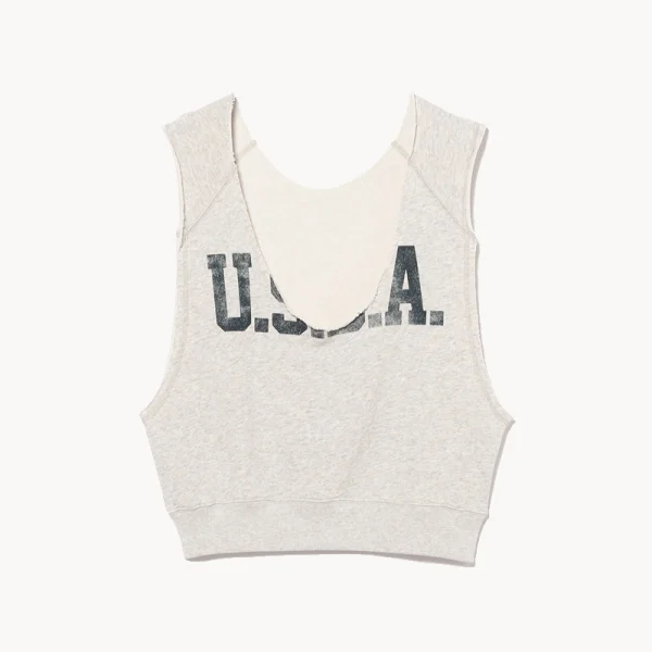 BEAMS BOY Cutoff Sweater Vest – Oatmeal