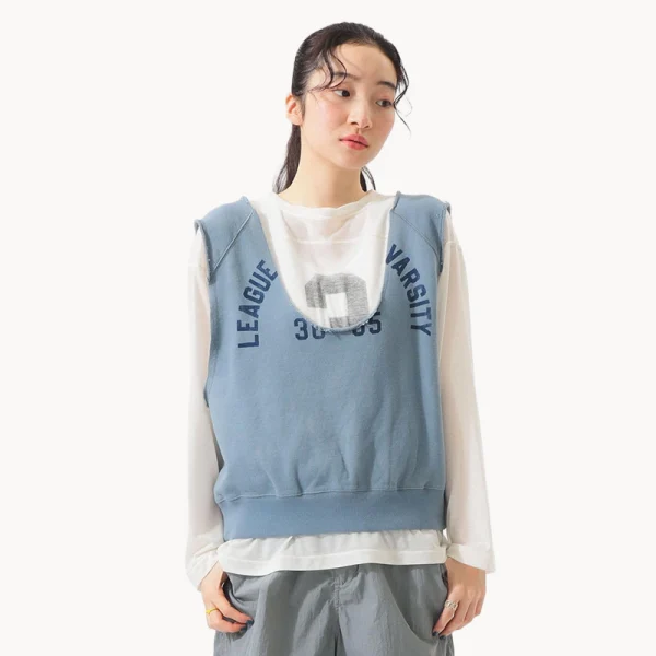 BEAMS BOY Cutoff Sweater Vest – Sax