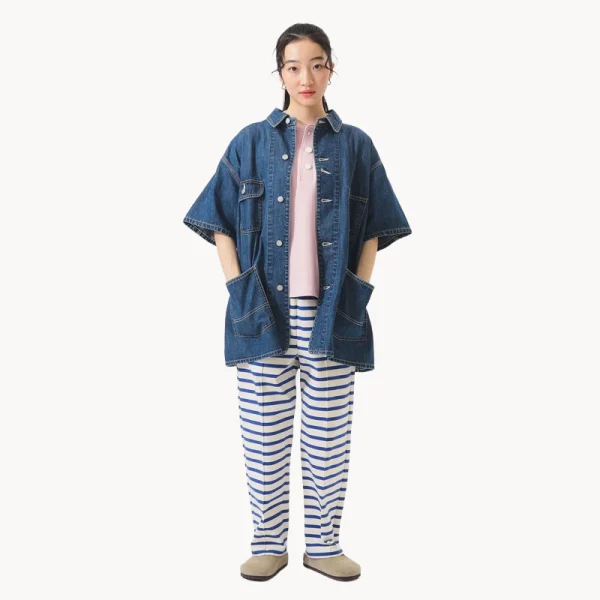 BEAMS BOY Denim Coverall Short Sleeve – Blue