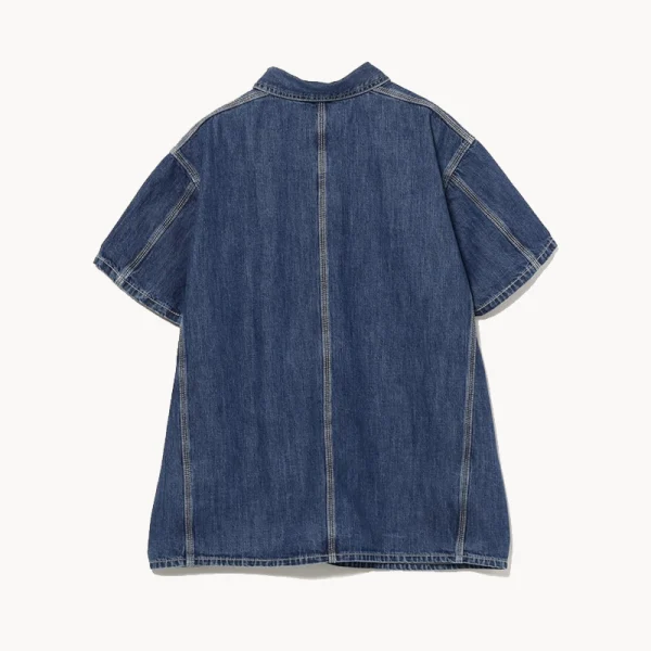 BEAMS BOY Denim Coverall Short Sleeve – Blue