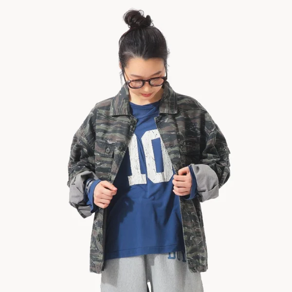 BEAMS BOY Ripstop Military Jacket – Charcoal