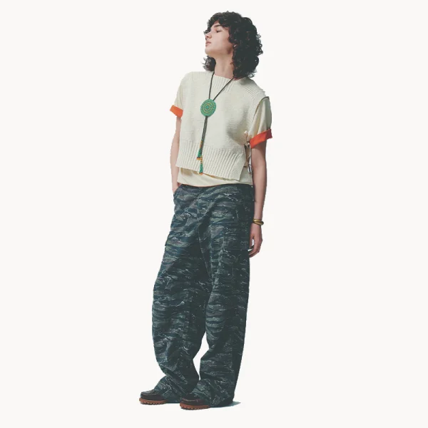 BEAMS BOY Ripstop Military Pants – Charcoal