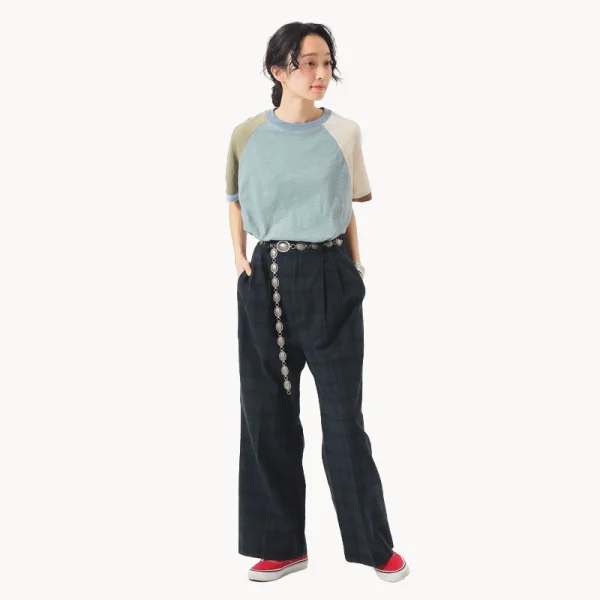 BEAMS BOY Slab Jersey Crazy Short Sleeve – Grey