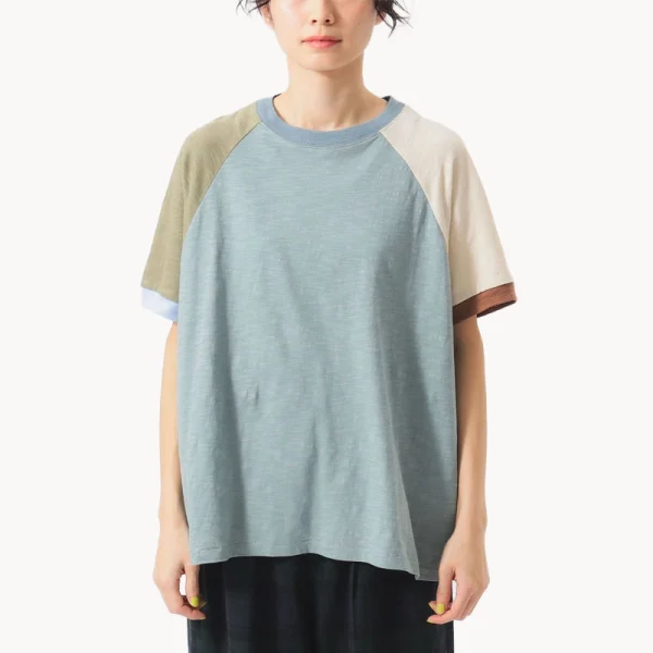 BEAMS BOY Slab Jersey Crazy Short Sleeve – Grey