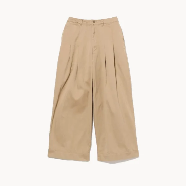 BEAMS BOY Wide Tack Chino Pants – Beige