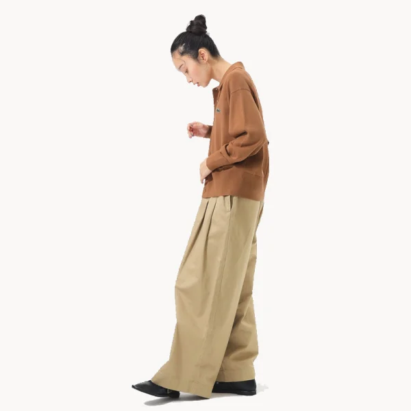 BEAMS BOY Wide Tack Chino Pants – Beige